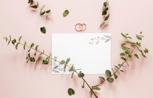 Engagement rings with flowers branches