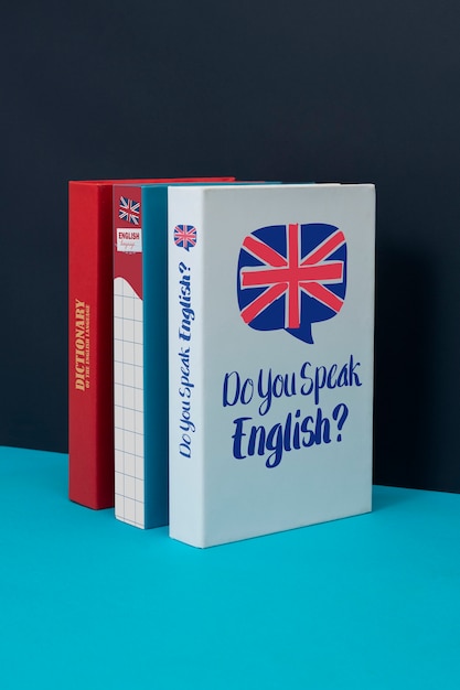 Free photo english language books arrangement