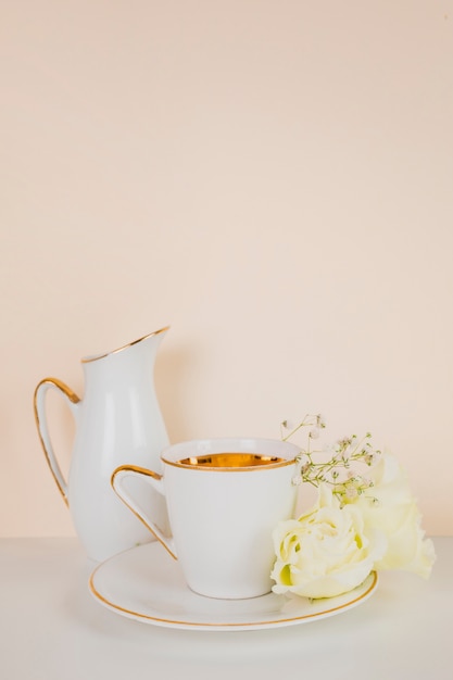 English tea in elegant composition