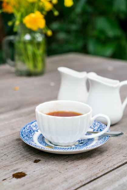 english tea on the table