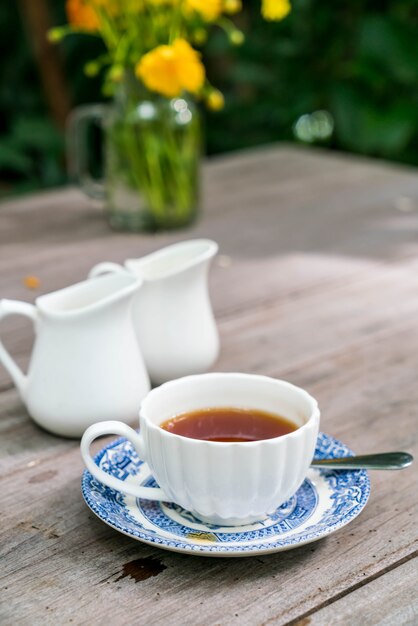 english tea on the table