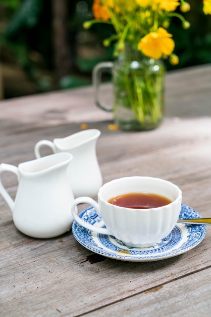 english tea on the table