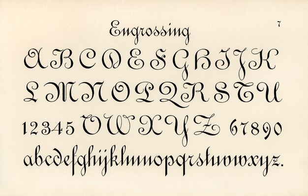 Engrossing fonts 