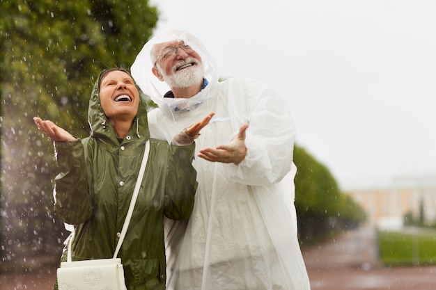 Free photo enjoying rainfall