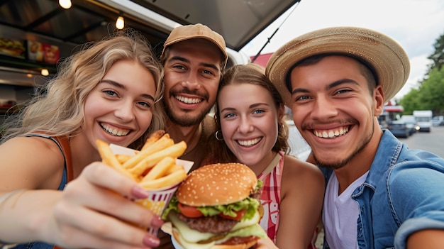 Foto gratuita godersi il festival del cibo di strada