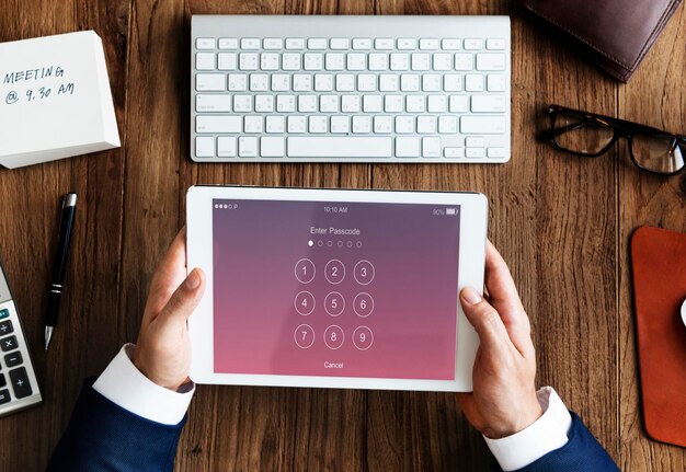 Enter Passcode Security System Concept