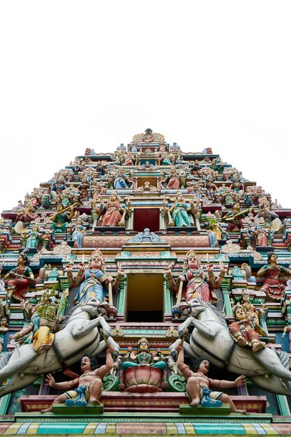 Entrance to a building with two men on horseback