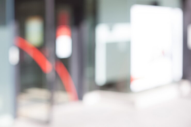 Free Photo entrance with frosted glass doors
