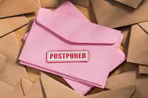 Free photo envelope pack with postponed message