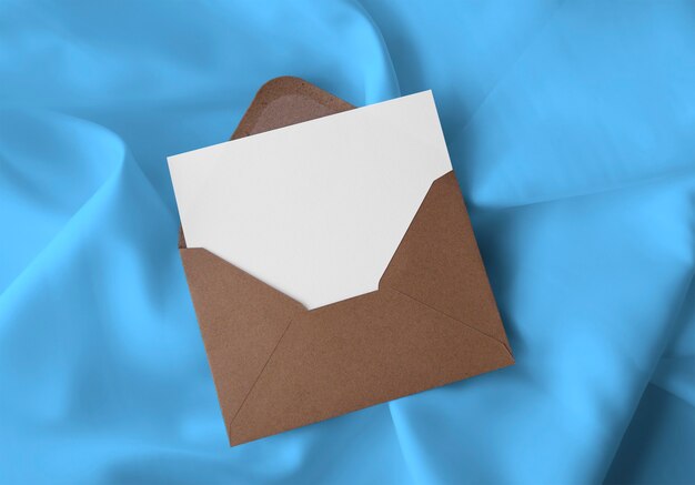 Envelope With Card On Fabric