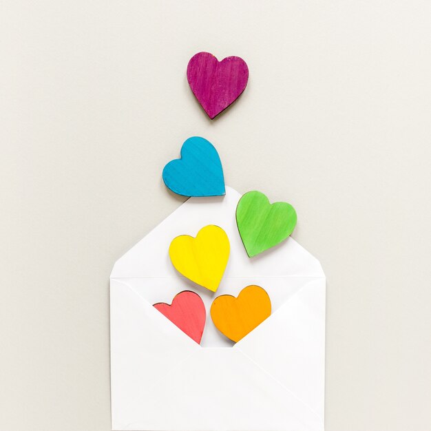 Envelope with hearts