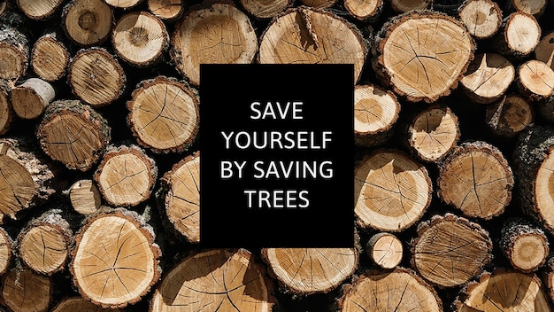 Free photo environment awareness template reforestation campaign