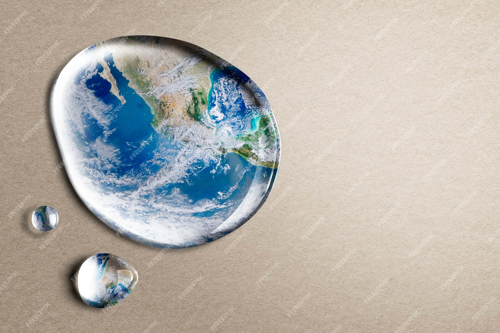 Free Photo | Environment background, melted earth, global warming design