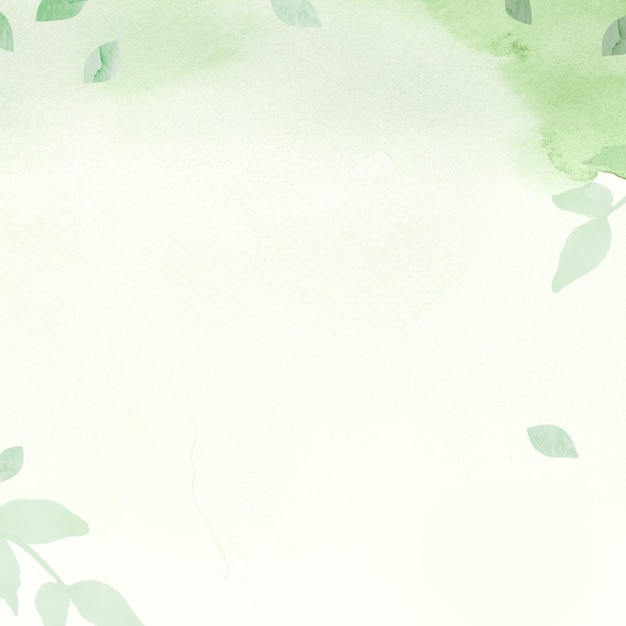 Окружающая среда зеленый акварельный фон с иллюстрацией границы листа