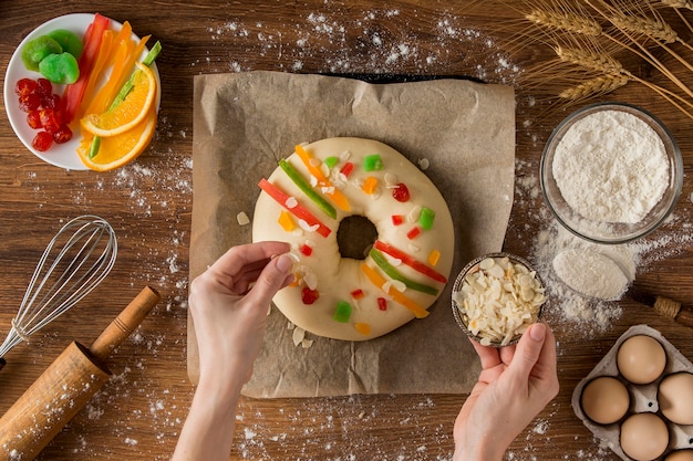 Torta dell'Epifania roscon de reyes e ingredienti