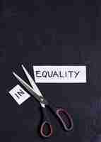 Free photo equality and inequality concept on black background