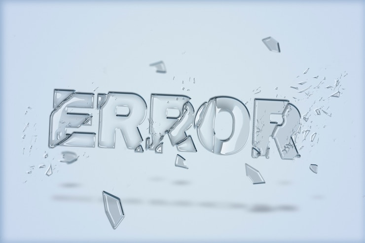 Free Photo error text in broken glass font