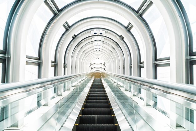 Escalator at The Floating Garden Observatory building