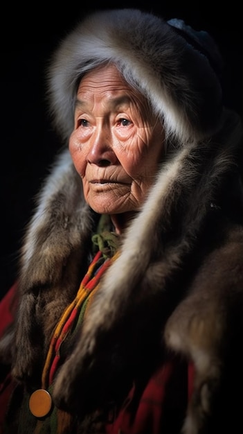 Eskimo people living in extreme weather condition