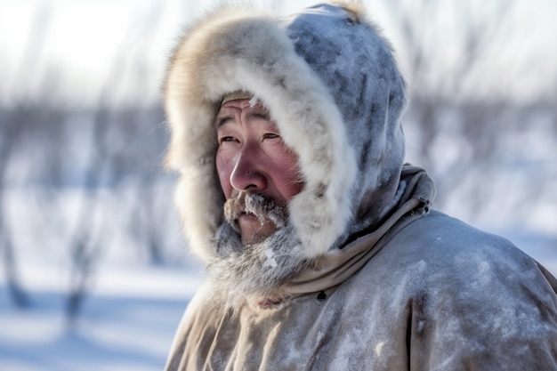 Эскимо, живущие в экстремальных погодных условиях