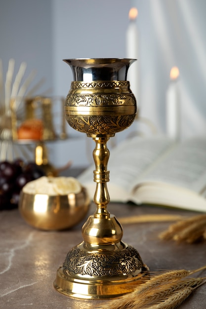 Eucharist celebration with chalice