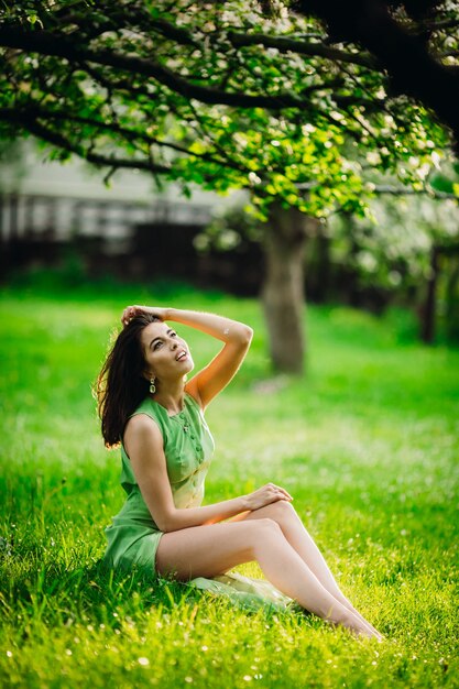 european person lady sitting light