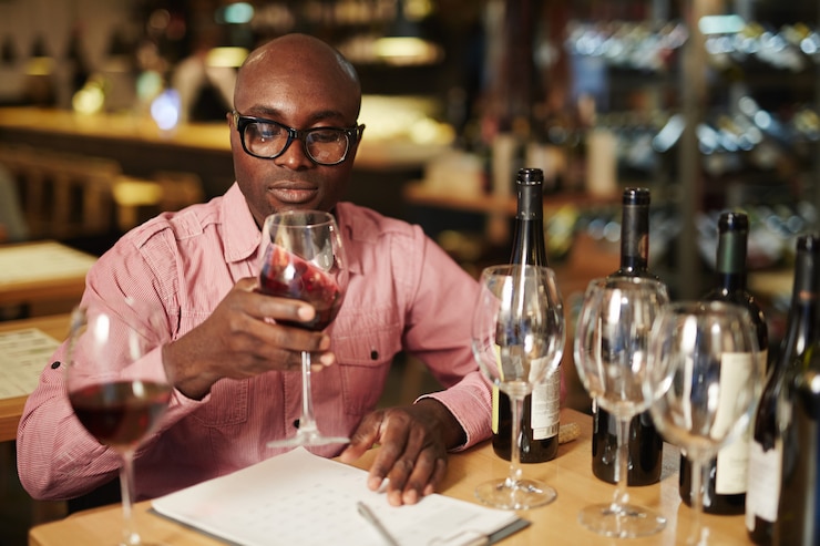 Free Photo evaluation of wine