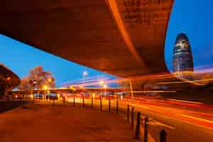 Free photo evening view of barcelona