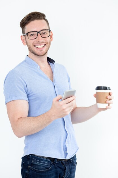 Excited young manager ready for work