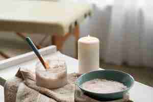 Free photo exfoliating massage at the spa tools