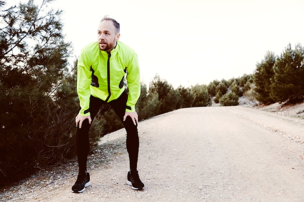 Exhausted male runner