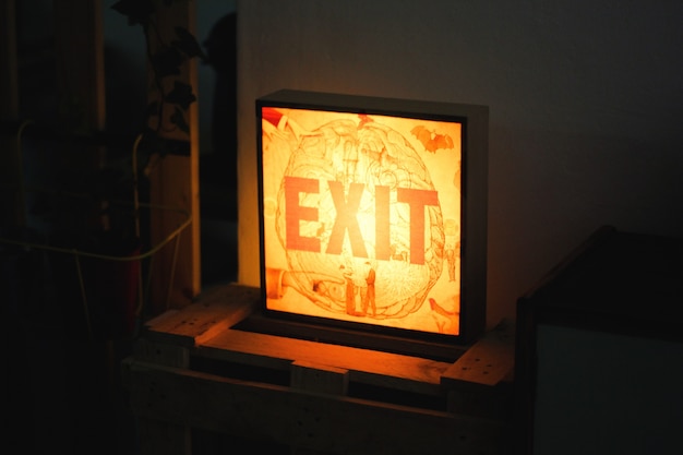 Exit sign