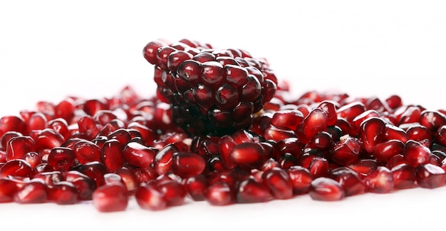 Free photo exotic and delicious pomegranate on white background