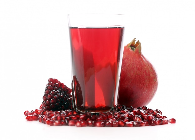 Free photo exotic and delicious pomegranate on white background