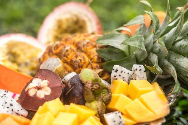 Exotic fruit close-up on