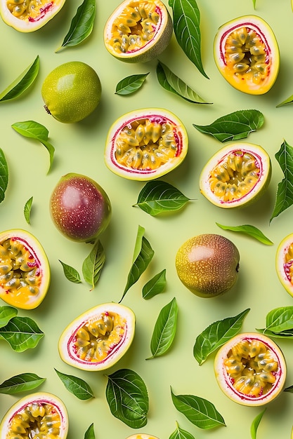 Free photo exotic fruits pattern