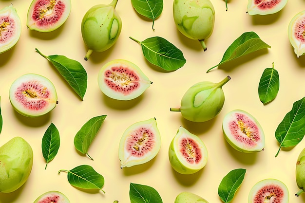 Free photo exotic fruits pattern