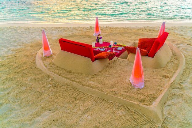 エキゾチックな砂浜ロマンチックな海岸リゾート