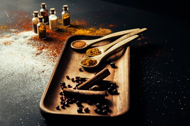 Free photo exotic spices composition