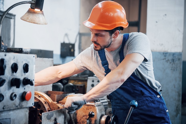 Experienced operator in a hard hat