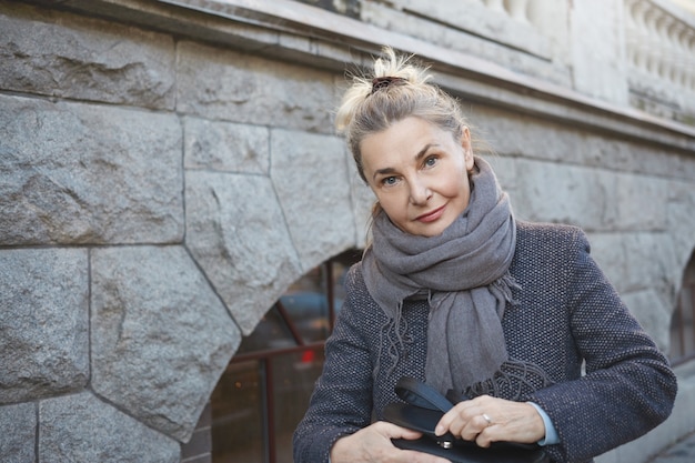 Free photo expressive middle aged woman posing