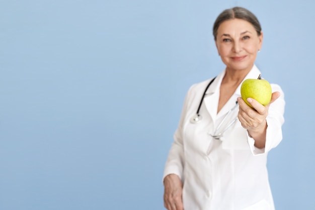 Expressive senior woman posing