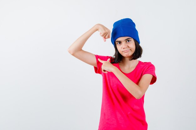 An expressive teenage girl is posing