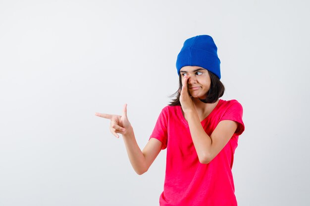 An expressive teenage girl is posing