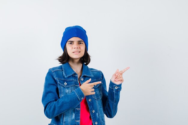 An expressive teenage girl is posing