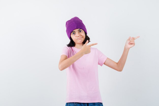 An expressive teenage girl is posing