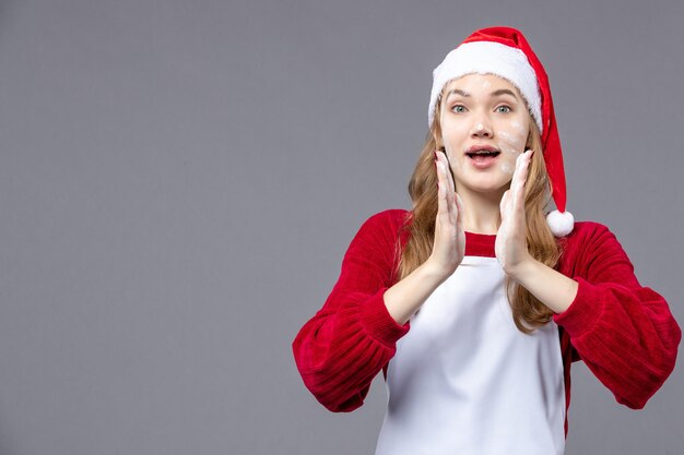 Expressive young cook posing for winter holidays