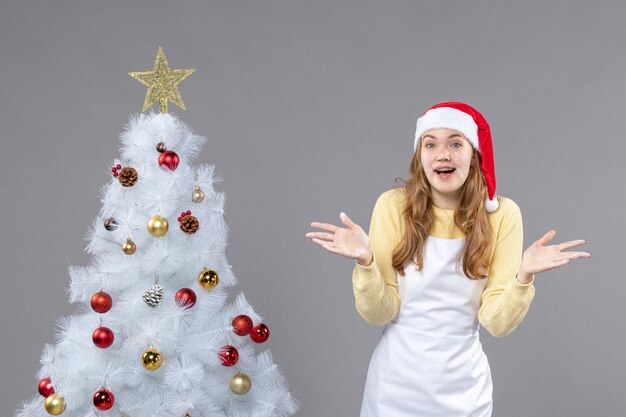 Expressive young cook posing for winter holidays