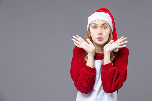 Expressive young cook posing for winter holidays