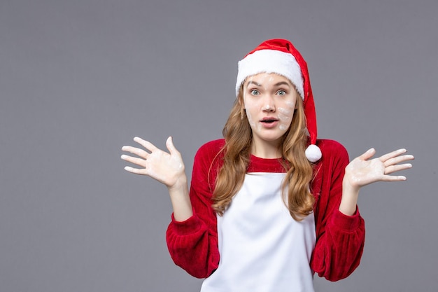 Expressive young cook posing for winter holidays